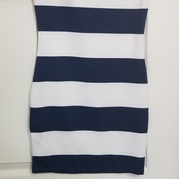 Forever 21 dress, Size S, navy blue&white striped - Picture 2 of 4